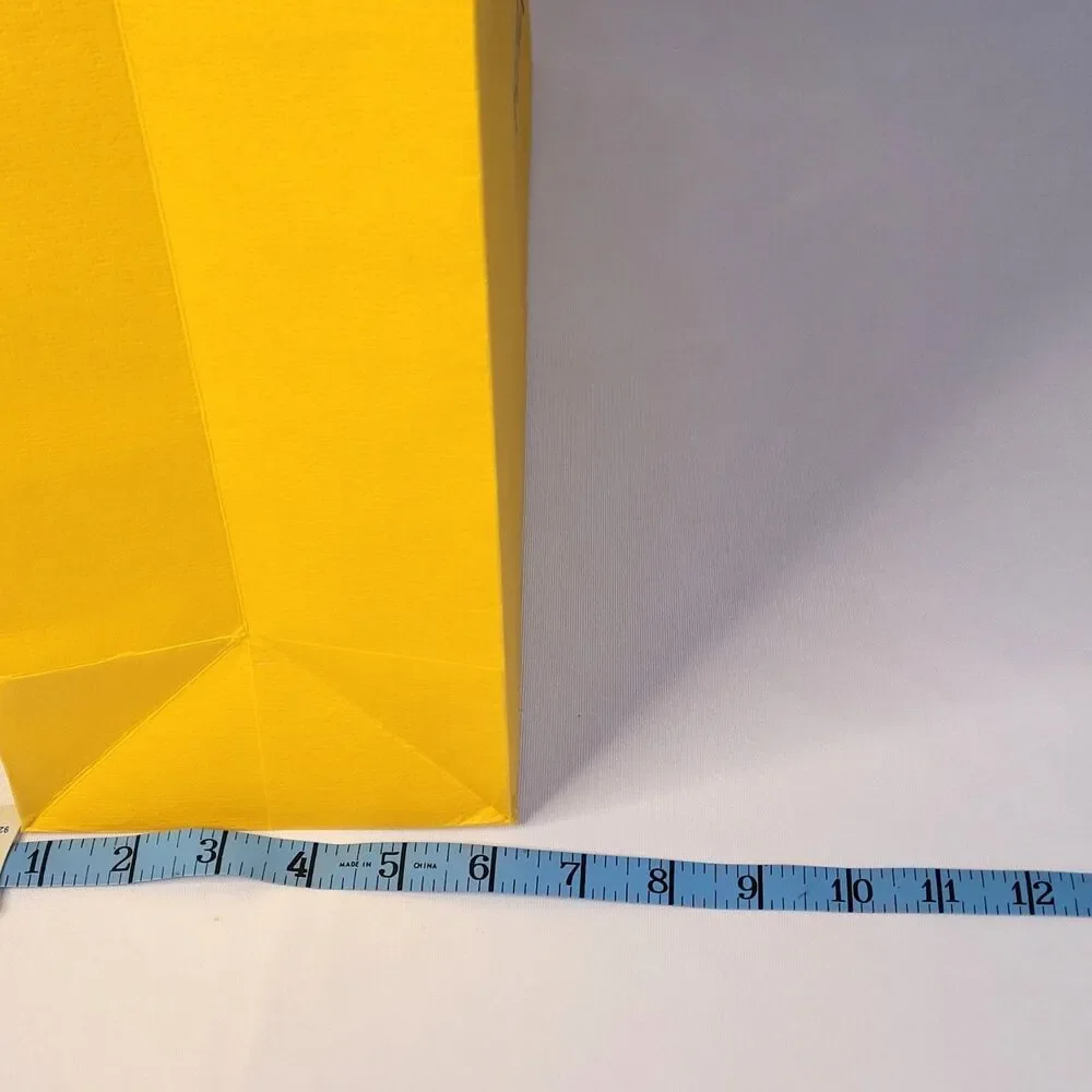 Authentic Fendi Large Yellow Paper Gift Shopping Bag